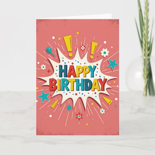 Carte d'anniversaire Starburst (Devant)