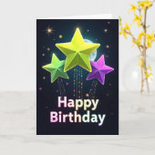 Carte d'anniversaire Stardust (Fleur jaune)