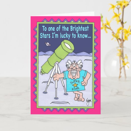 Carte d'anniversaire STARGAZER (Fleur jaune)