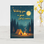 Carte d'anniversaire Starry Dream (Fleur jaune)