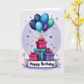 Carte d'anniversaire Starry Gift (Fleur jaune)