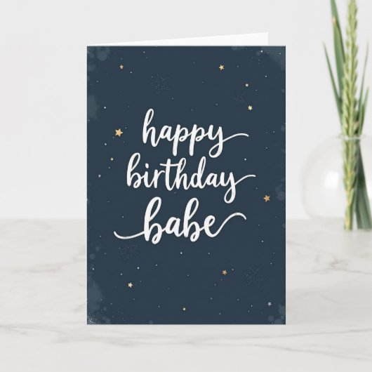 Carte d'anniversaire Starry Script (Devant)