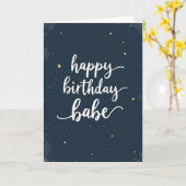 Carte d'anniversaire Starry Script (Fleur jaune)