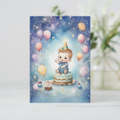 Carte d'anniversaire Starry Sky First (Debout devant)