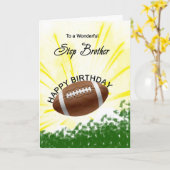 Carte d'anniversaire Step Brother Football (Fleur jaune)