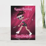 Carte d'anniversaire Step Daughter - Tennis<br><div class="desc">Carte d'anniversaire Step Daughter - Tennis</div>