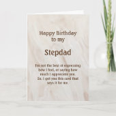 Carte d'anniversaire Stepdad (Devant)