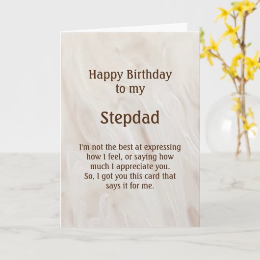 Carte d'anniversaire Stepdad (Fleur jaune)