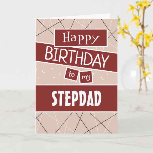 Carte d'anniversaire Stepdad (Fleur jaune)