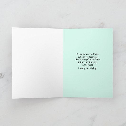 Carte d'anniversaire Stepdad (Intérieur)