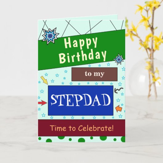 Carte d'anniversaire Stepdad (Fleur jaune)