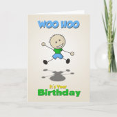 Carte d'anniversaire Stick Boy (Devant)