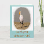 Carte d'anniversaire Stork Art (en aqua) (Devant)