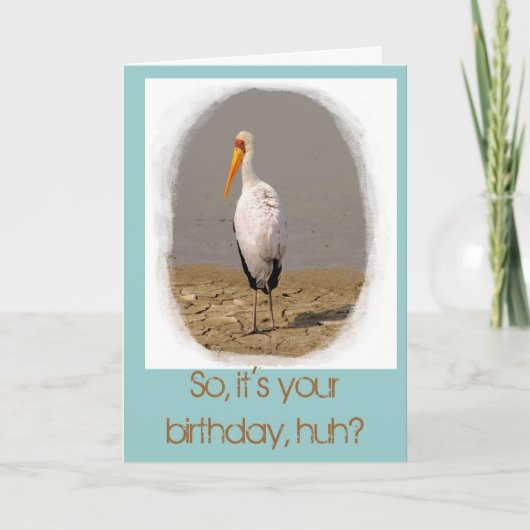 Carte d'anniversaire Stork Art (en aqua) (Devant)