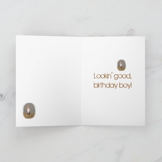 Carte d'anniversaire Stork Art (en aqua) (Intérieur)