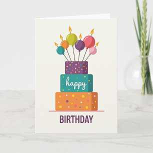 Carte d'anniversaire stratifiée douce