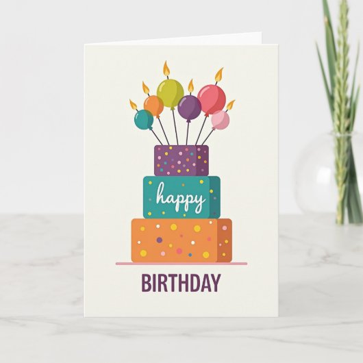 Carte d'anniversaire stratifiée douce (Devant)