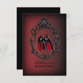 carte d'anniversaire stylet girly parisienne à la (Devant / Derrière)