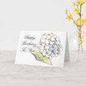 Carte d'anniversaire Stylo à fleurs Hydrangea et d (Fleur jaune)