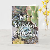 Carte d'anniversaire Succulente (Fleur jaune)