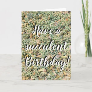 Carte d'anniversaire Succulente