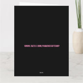 CARTE D'ANNIVERSAIRE SUCRÉE ET INNOCENTE POUR ELLE (Dos)