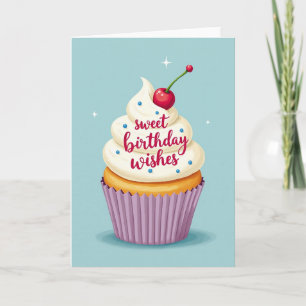 Carte d'anniversaire sucrée givré