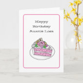 Carte d'anniversaire sucrée personnalisée pour la  (Fleur jaune)