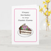 Carte d'anniversaire sucrée personnalisée pour soe (Fleur jaune)