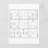 Carte d'anniversaire Sudoku 05-11 (Devant)