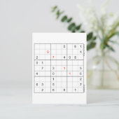 Carte d'anniversaire Sudoku 07-11 (Debout devant)
