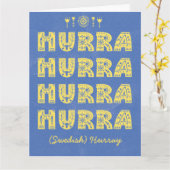 Carte d'anniversaire suédoise avec texte suédois H (Fleur jaune)