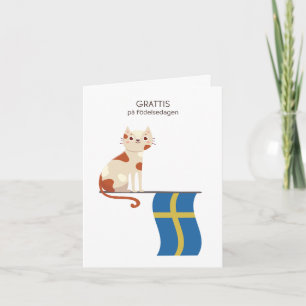 Carte d'anniversaire suédoise - Grattis på födelse