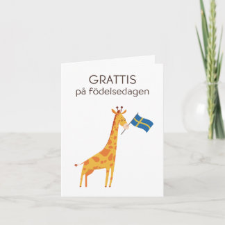 Carte d'anniversaire suédoise – Joyeux anniversair