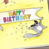 Carte d'anniversaire Sugar Gliders Joyeux Annivers