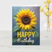 Carte d'anniversaire Sun Bloom (Fleur jaune)