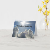 Carte d'anniversaire Sun Over Nuages (Fleur jaune)