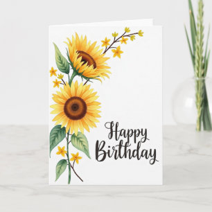 Carte d'anniversaire Sunlit Bloom