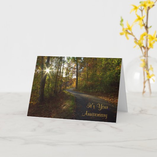 Carte d'anniversaire Sunlit Path (Fleur jaune)