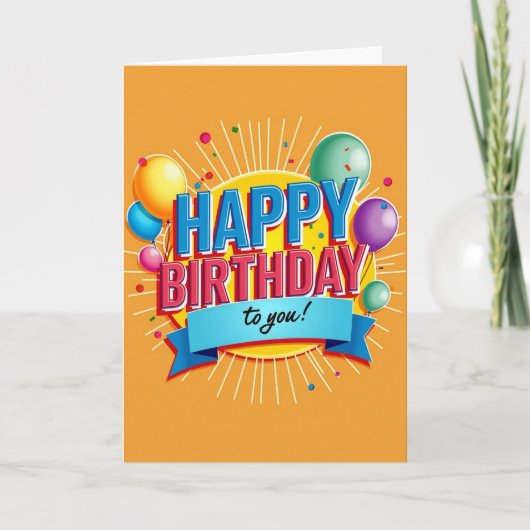 Carte d'anniversaire Sunny Ray (Devant)