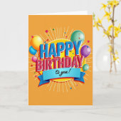 Carte d'anniversaire Sunny Ray (Fleur jaune)