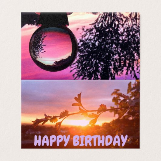 Carte d'anniversaire Sunset Joyeux Pack 25 (Outside Unfolded)