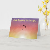 Carte d'anniversaire Sunset Parasail Paraglider Sk (Fleur jaune)