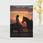 Carte d'anniversaire Sunset Rider (Fleur jaune)