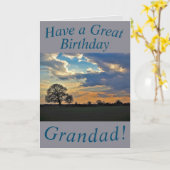 Carte d'anniversaire Sunset Sky et Tree pour Grand (Fleur jaune)