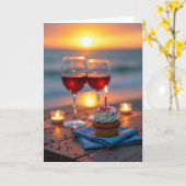 Carte d'anniversaire Sunset Waters (Fleur jaune)