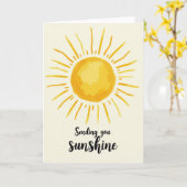 Carte d'anniversaire Sunshine (Fleur jaune)