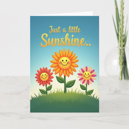 Carte d'anniversaire Sunshine Bloom (Devant)