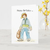 Carte d'anniversaire Super Adolescent (Fleur jaune)