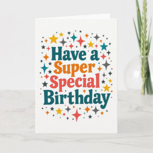Carte d'anniversaire super étoilée